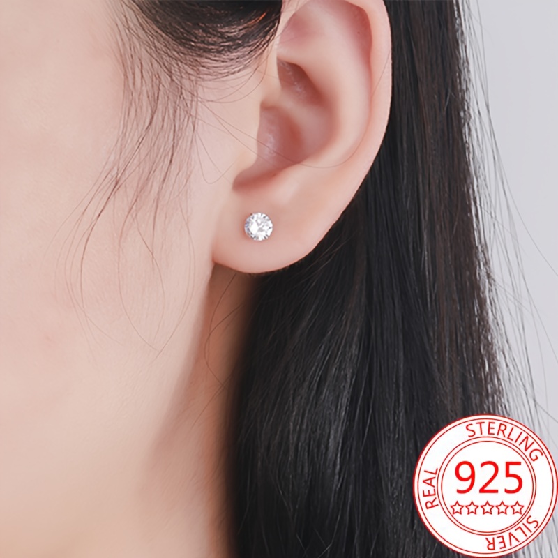S925 Silver Zirconia Ear Bone Studs